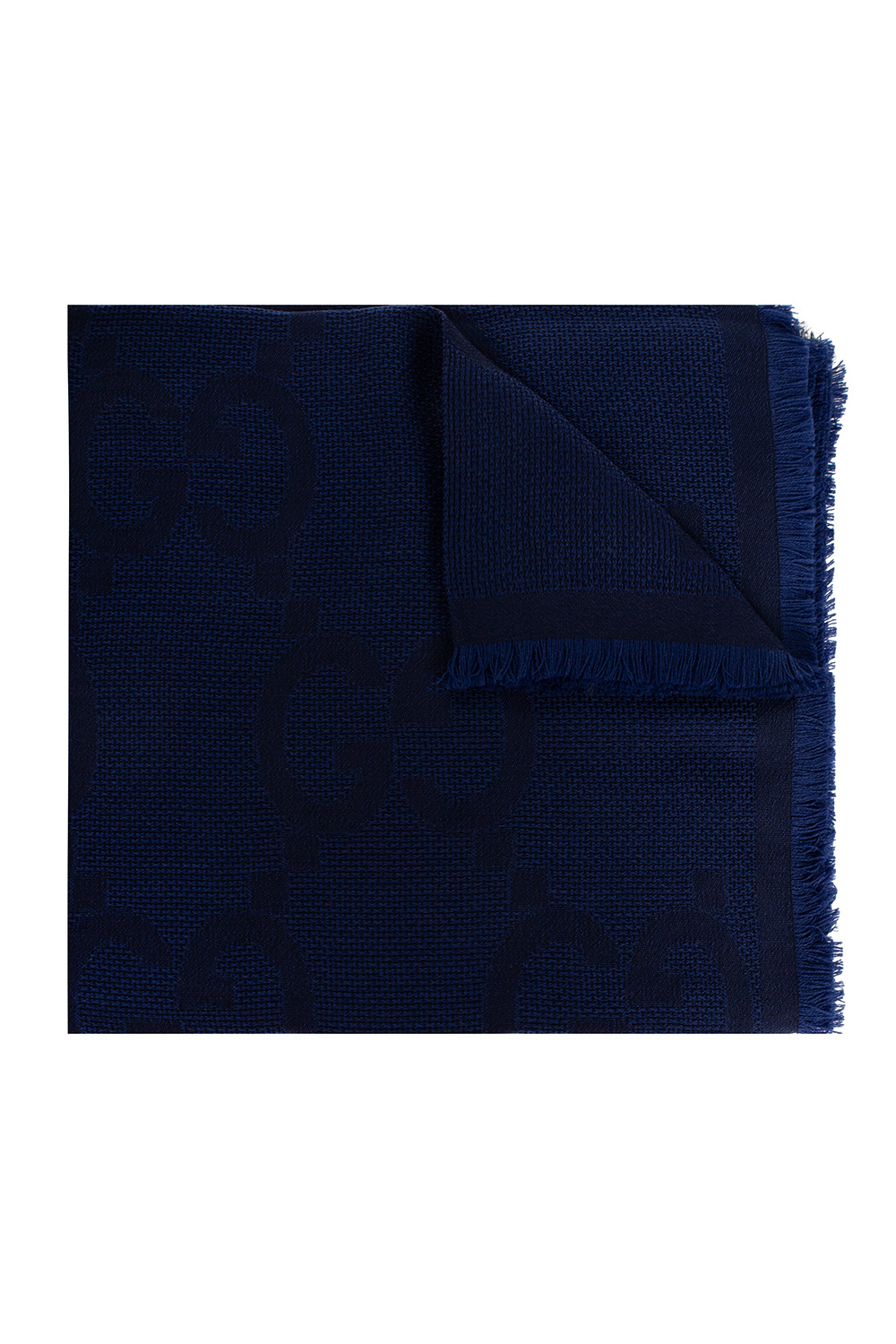 Navy blue Scarf with ‘GG’ pattern Gucci Vitkac GB